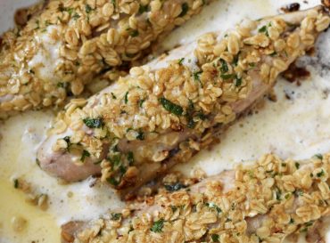 Crispy oaty mackerel fillets