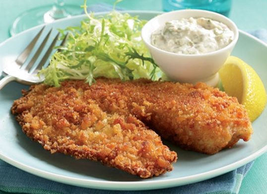 Crispy Breaded Tilapia with Classic Tartar Sauce