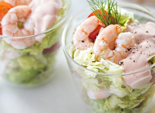 Prawn cocktail with cherry tomatoes