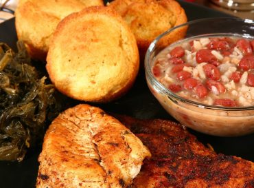 Cajun flavored catfish and chicken.