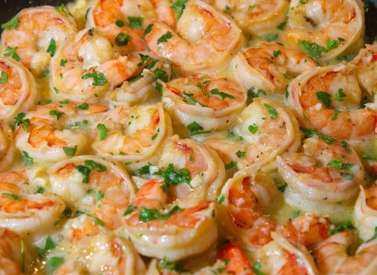 shrimp scampi sauteed in butter and garlic