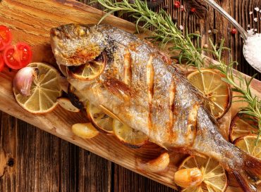 Grilled fish on the table