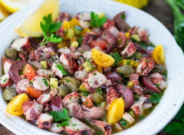 Fresh octopus salad