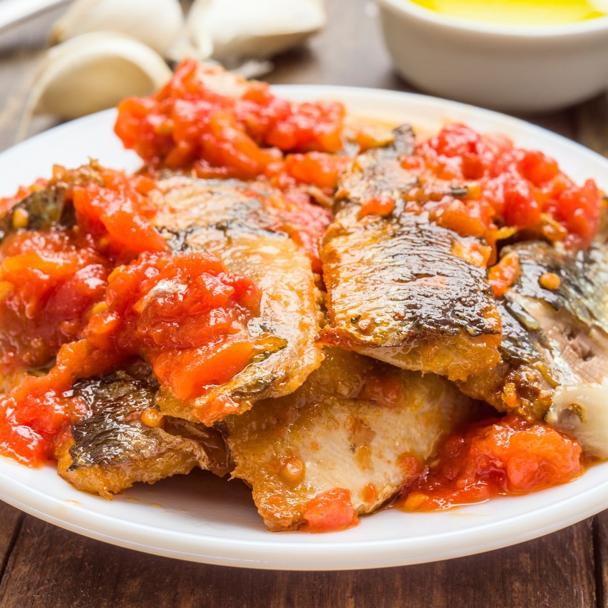 Spicy Sardine Fillets on Roasted Crushed Potatoes - Frozen Fish Direct