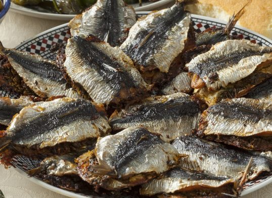 Traditional Moroccan stuffed sardines