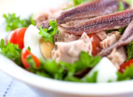 anchovies and egg salad