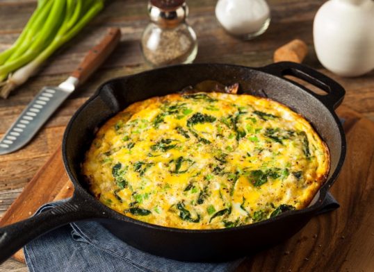 anchovy and spinach frittata