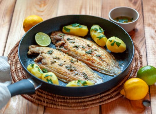 cornish sole with ginger lime sauce