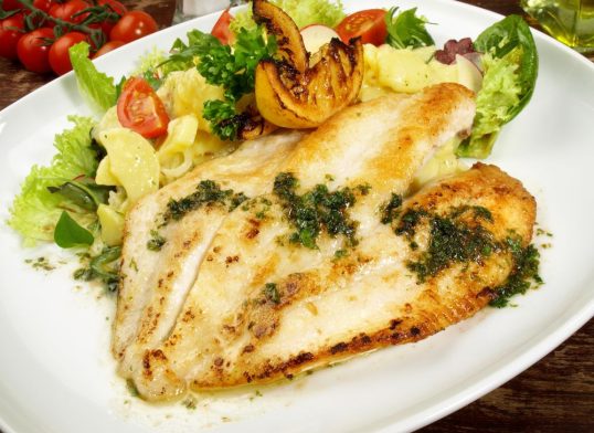 baked john dory with herbs and garlic