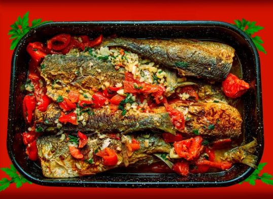 baked mackerel with tomatoes