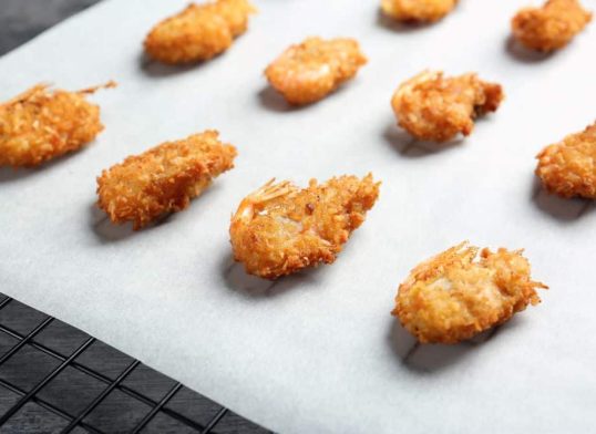 baked scampi with panko