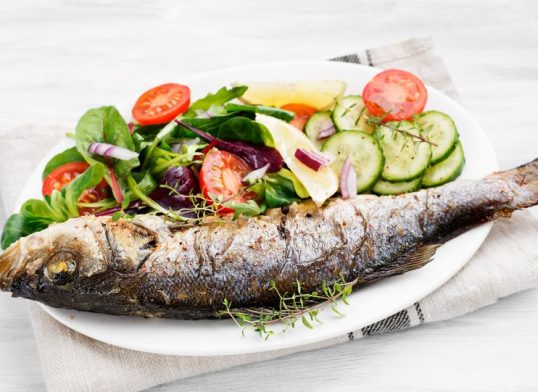 baked sea bass with herbs