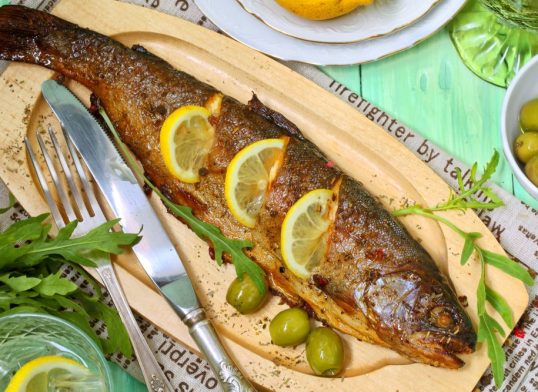 baked trout with herbs