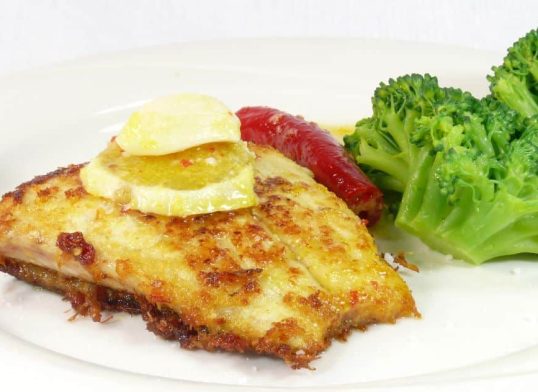 barramundi with garlic and parsley