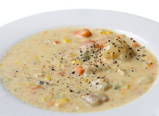 clam and corn soup