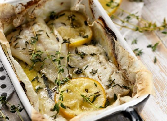 cod with garlic herb butter