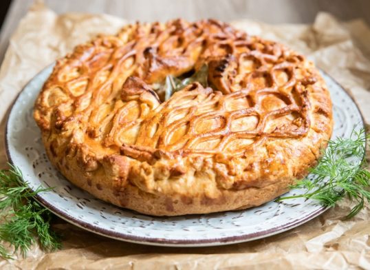 coley and leek pie