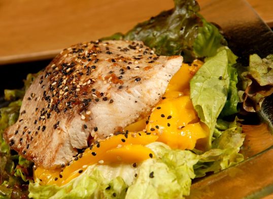 coley and mango salad