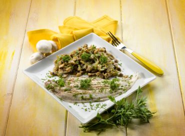 dover sole with mushrooms