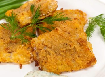 fried pollock with tartar sauce
