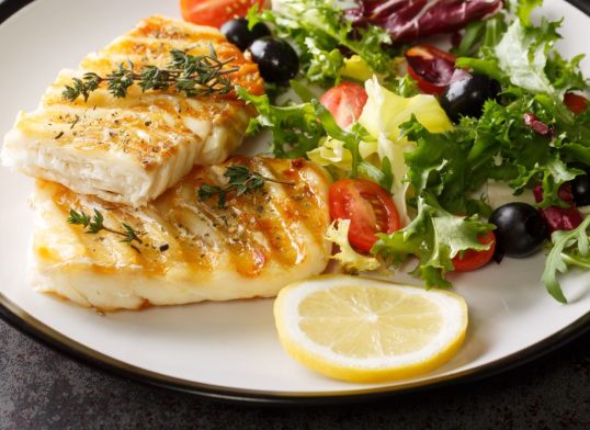 grilled haddock with garlic butter