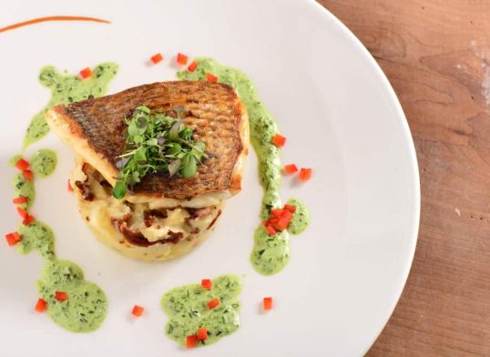 grilled mullet with avocado mango salsa