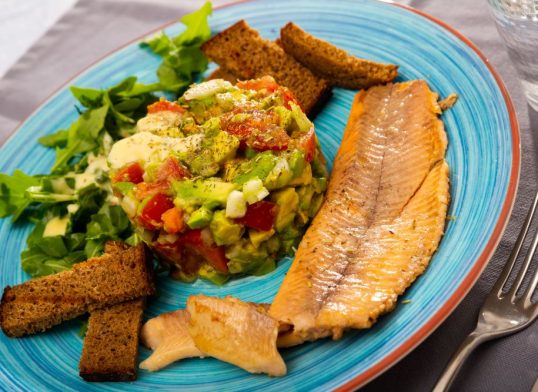 grilled trout with lemon butter