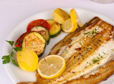 grilled yellowfin sole with lemon