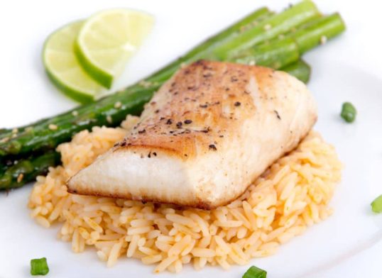 halibut with cilantro lime sauce