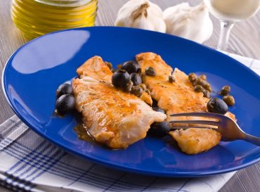 monkfish with white wine and capers