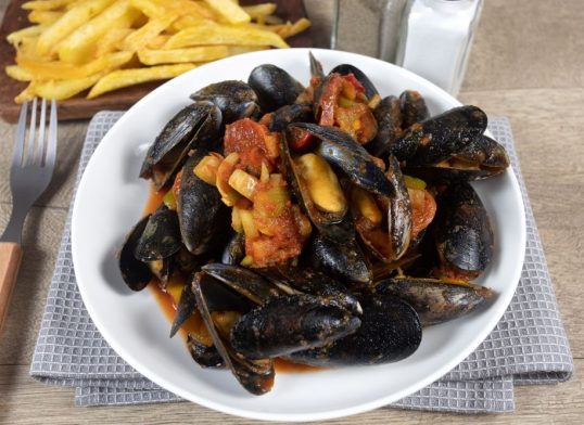 mussels with chorizo and paprika