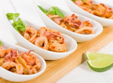 pan seared squid with garlic