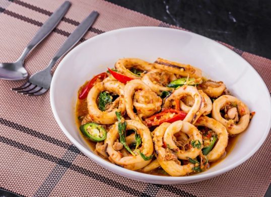 sauteed squid with garlic