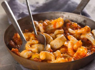squid and chorizo stew