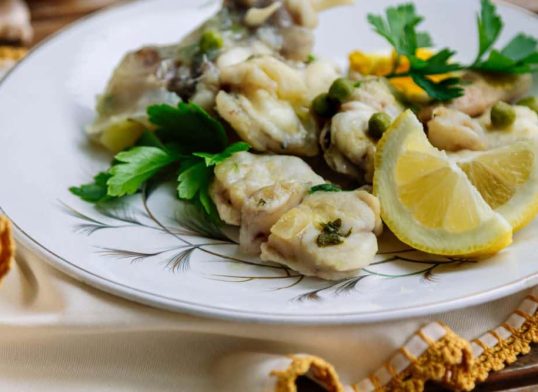 monkfish with cilantro and lime