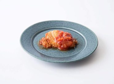 monkfish with roasted red pepper sauce