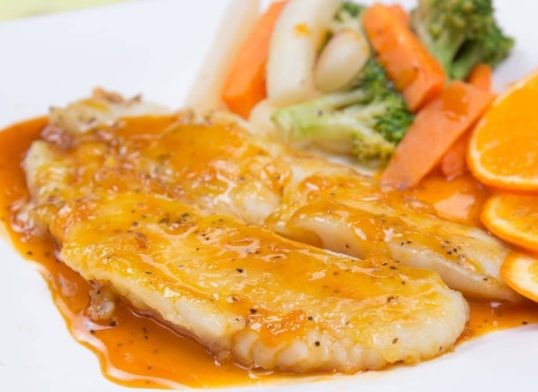 perch with orange ginger sauce