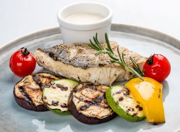 perch with roasted tomatoes and olives