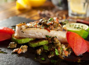 perch with white wine and capers