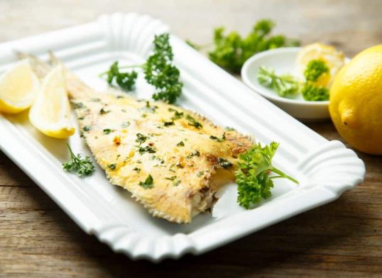 plaice with lemon and herb butter