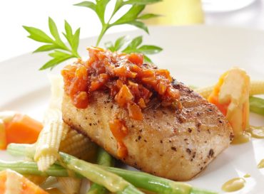 red snapper with citrus and herb sauce