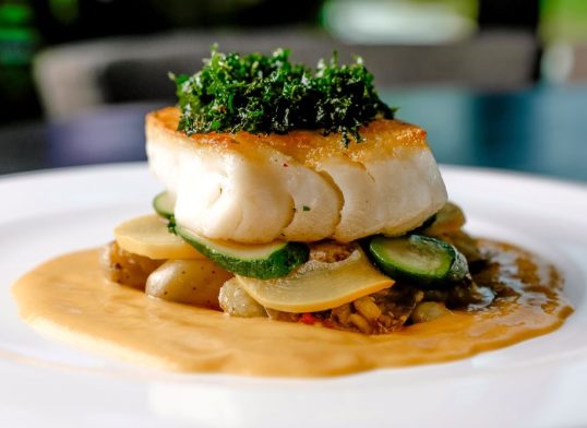 red snapper with roasted red pepper sauce