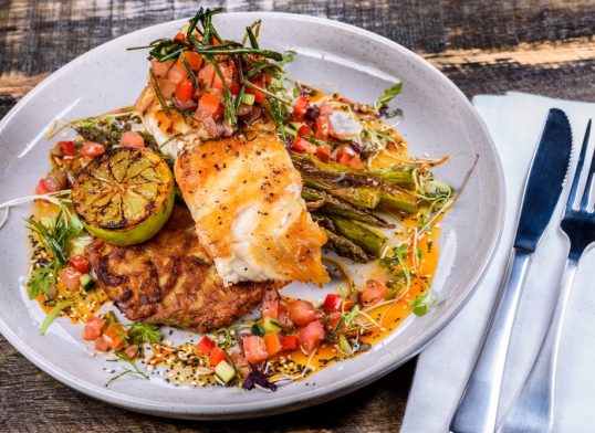 red snapper with tomato caper relish