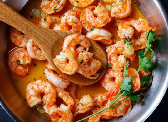 saffron shrimp scampi