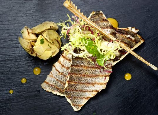 sea bass with artichoke lemon sauce