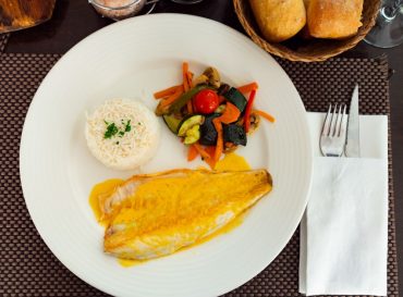 sea bass with coconut curry sauce