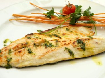 sea bream with tomatoes and basil