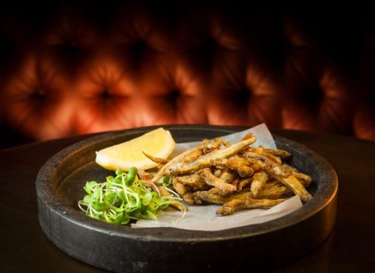 whitebait with garlic and herbs