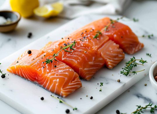 001 minimalist food photography fresh fish filets and cats bowl 0 0