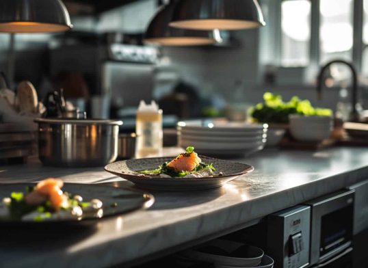 001 minimalist food photography gourmet fish dishes golden hour 0 0